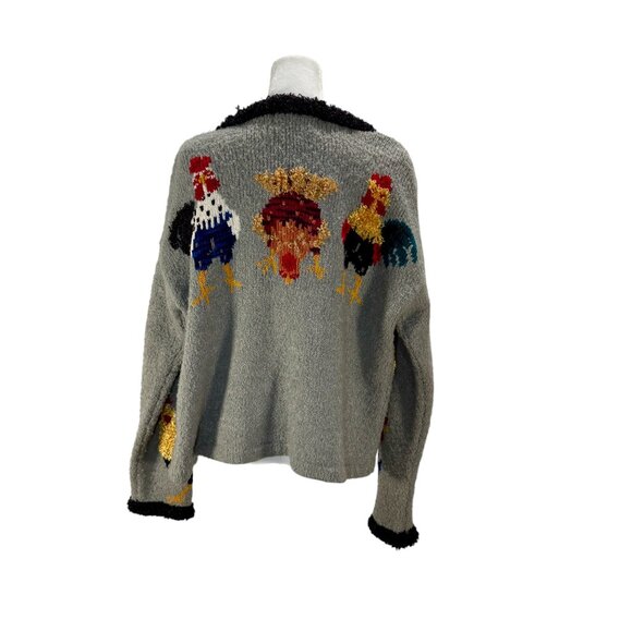 Vintage Design Options/ Philip & Jane Gordon Vintage Knit Cardigan with Rooster - Picture 4 of 8